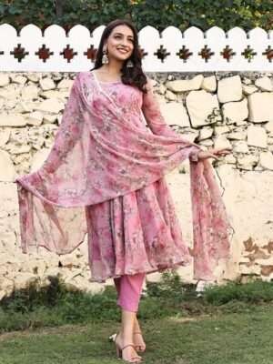 Pink Gulshan suit set