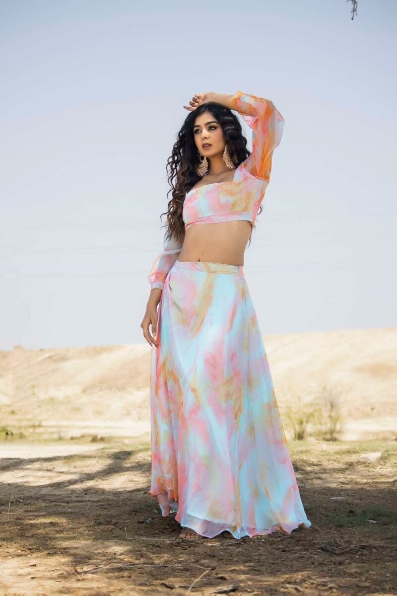 Marble Print Lehenga - Image 2