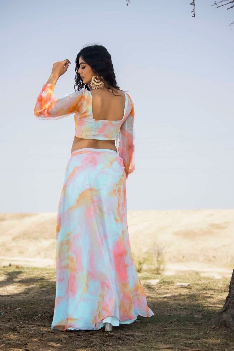 Marble Print Lehenga - Image 3