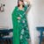 green chiffon straight suit set