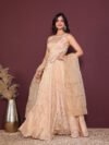 Beige embroidered lehenga set