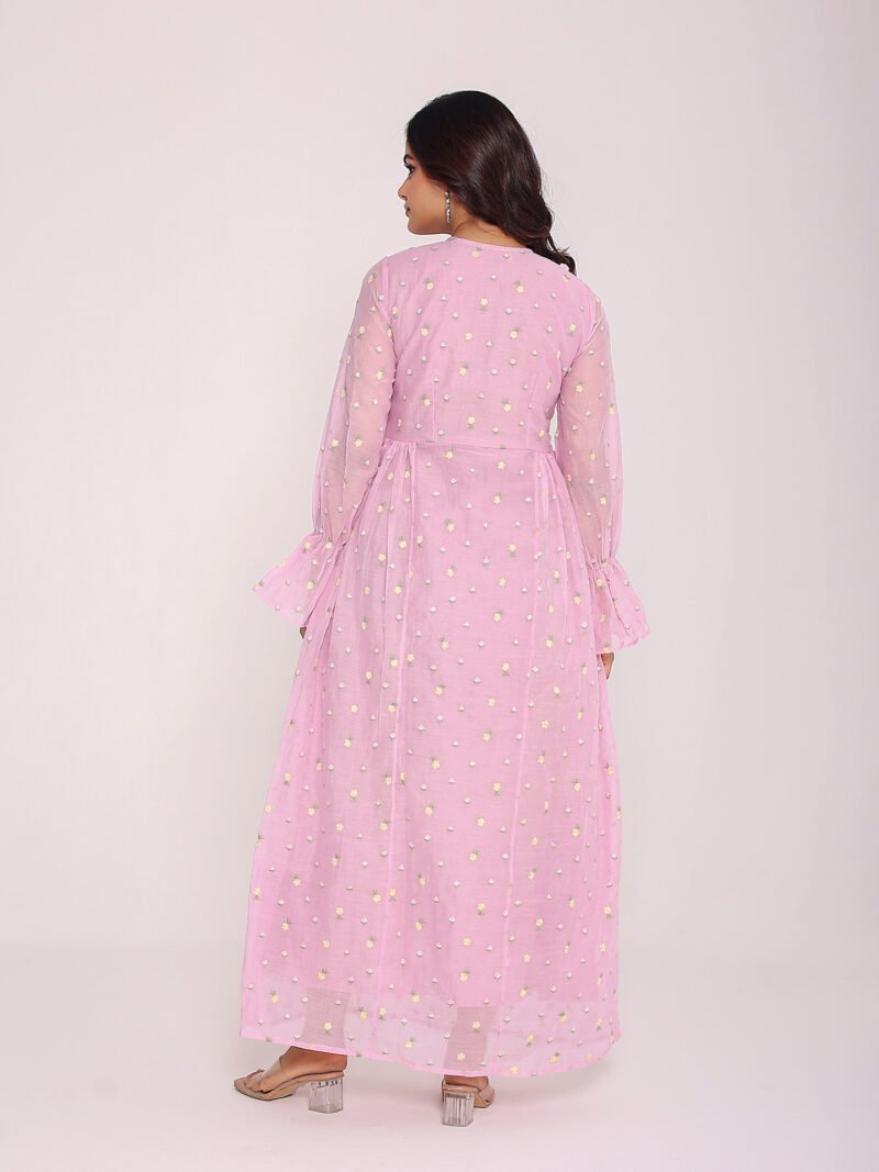 Pink mulmul suit set