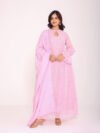 Pink mulmul suit set