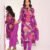 Purple print suit set